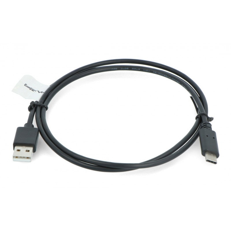 Lanberg USB Typ A - C 2.0 schwarzes QC 3.0 Kabel - 1m
