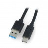 Lanberg USB Typ A - C 3.1 schwarzes Kabel - 1m - zdjęcie 1