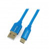 Lanberg USB Typ A - C 2.0 blaues Premium QC 3.0-Kabel - 0,5 m - zdjęcie 1