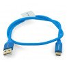 Lanberg USB Typ A - C 2.0 blaues Premium QC 3.0-Kabel - 0,5 m - zdjęcie 2