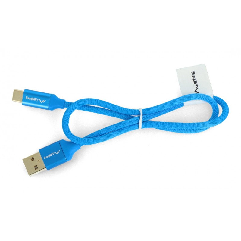 Lanberg USB Typ A - C 2.0 blaues Premium QC 3.0-Kabel - 0,5 m