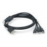 Lanberg Combo 3in1 USB Typ A Kabel - microUSB + Lightning + USB Typ C 2.0 schwarzes PVC - 1,8 m - zdjęcie 2