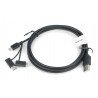 Lanberg 3in1 USB Typ A Kabel - microUSB + Lightning + USB Typ C 2.0 schwarzes PVC - 1,8m - zdjęcie 4