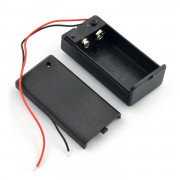 Korb für eine 9V-Batterie (6F22) mit Deckel und Schalter