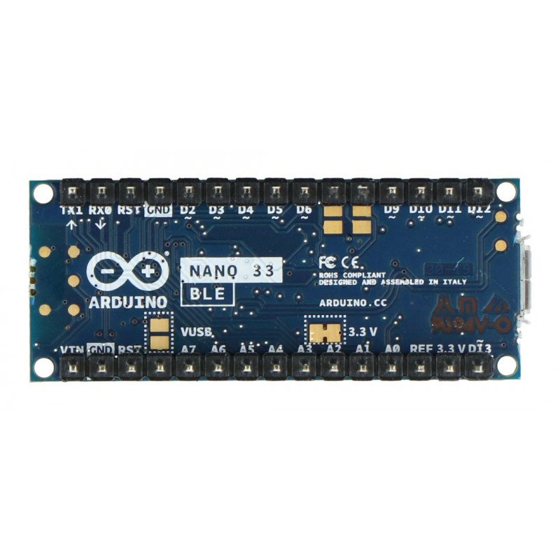Arduino Nano 33 BLE - mit Anschlüssen