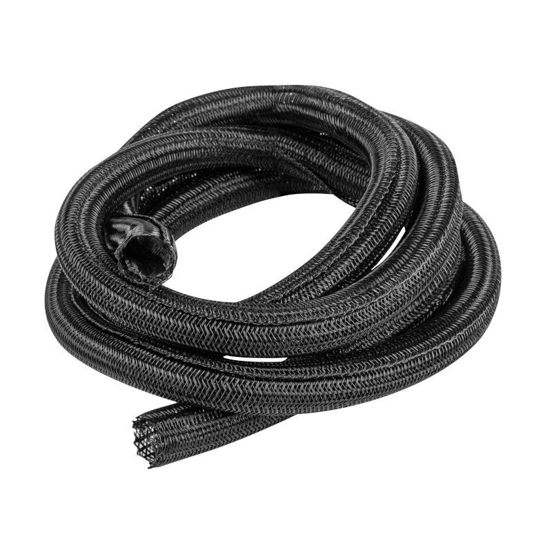 Selbstschließendes Geflecht für Lanberg 19 mm Kabel, 2 m schwarzes Polyester