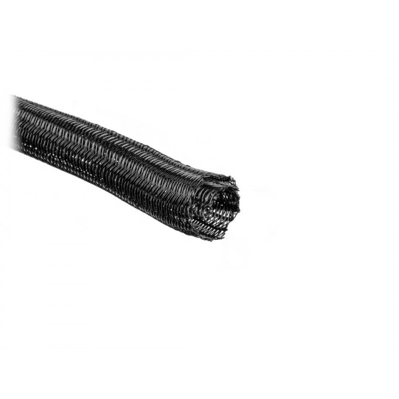 Selbstschließendes Geflecht für Lanberg 19 mm Kabel, 2 m schwarzes Polyester