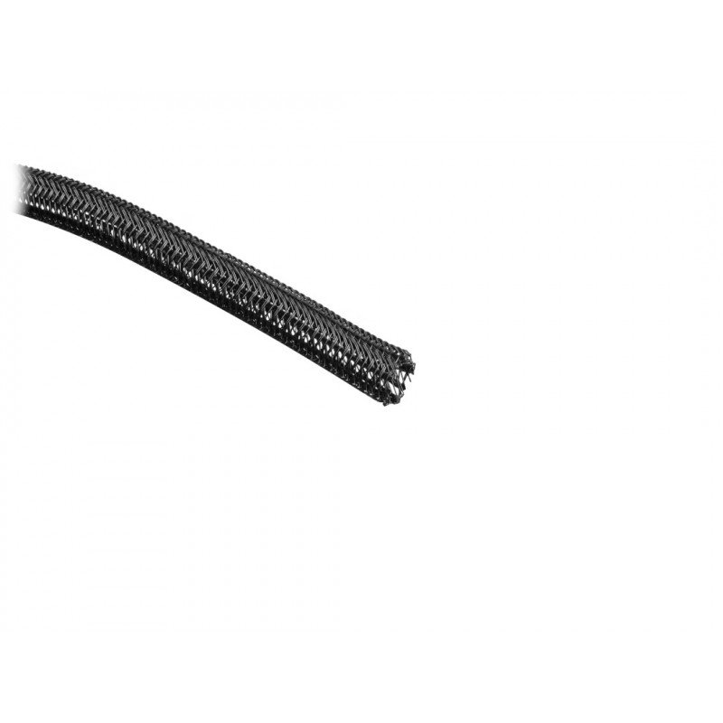 Selbstschließendes Geflecht für Lanberg Kabel 13mm, schwarzes Polyester 2m