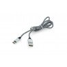 Kabel TRACER USB A - USB C 2.0 schwarz und silbernes Geflecht - 1m - zdjęcie 2