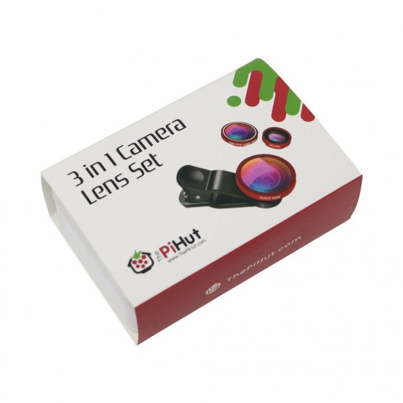PiHut Lens Set 3 in 1 - ein Satz Objektive für PiHut-Kameras