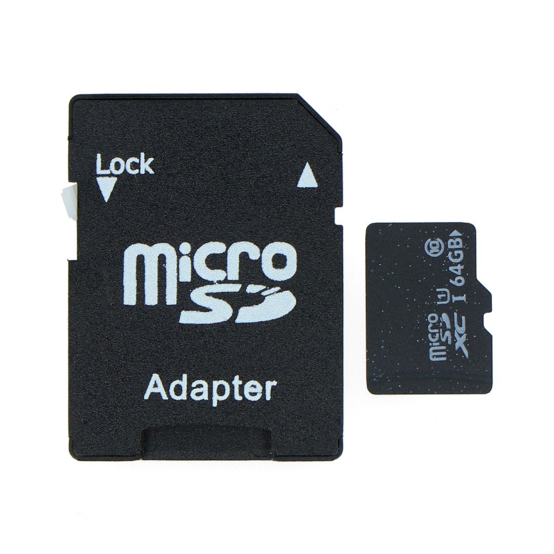 64 GB microSD-Speicherkarte der Klasse 10 mit Adapter