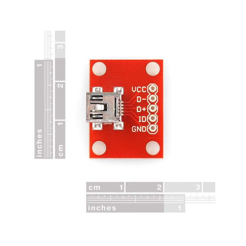 MiniUSB Typ B 5 Pin - Stecker für die Kontaktplatte - SparkFun