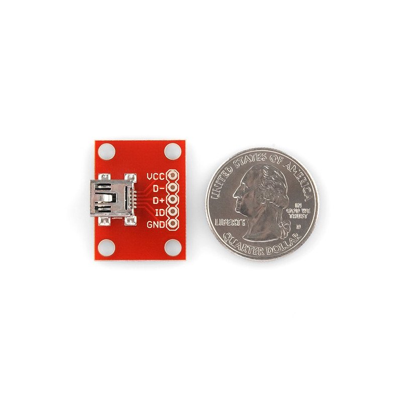 MiniUSB Typ B 5 Pin - Stecker für die Kontaktplatte - SparkFun