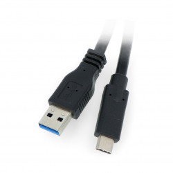Akyga Kabel USB 3.0 Typ A - USB 3.1 Typ C schwarz - 0,5m - AK-USB-24