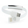 Adapter mit Kabelband USB Typ C - USB A weiß - 0,23 m - zdjęcie 3