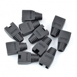 Zugentlastung für RJ45 8P8C Kabel - schwarz - 10 Stk.