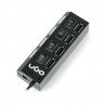 uGo HU-110 - aktiver 4-Port USB 2.0 HUB mit Schalter - zdjęcie 1