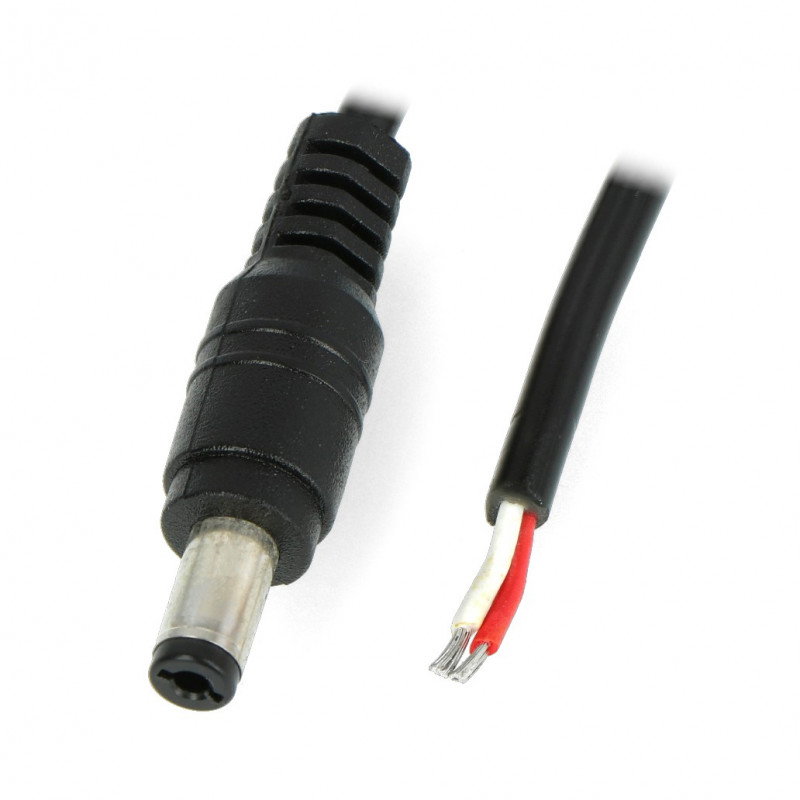 DC 5,5 x 2,1 mm Stecker mit 20 AWG 1 m Kabel