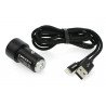 Autoladegerät mit 2 x USB 3.4 A Buchse Baseus TZXLD-A01 + USB A Kabel - Lightning - schwarz - zdjęcie 2