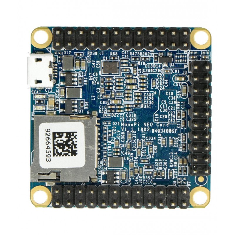 NanoPi NEO Core Allwinner H3 Quad-Core 1,2 GHz + 512 MB RAM + 8 GB eMMC - mit Anschlüssen