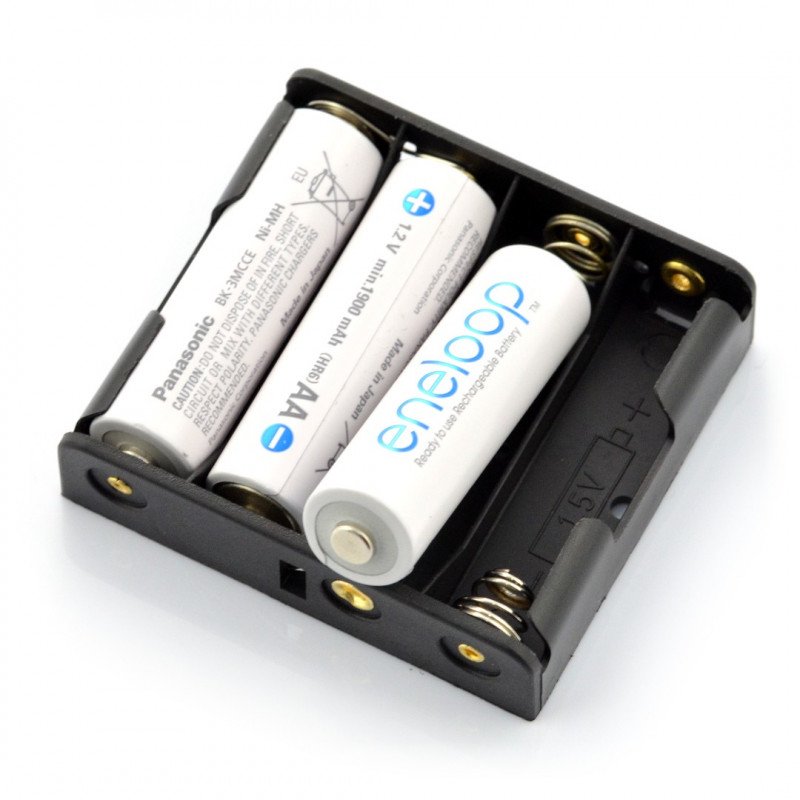 Korb für 4 AA-Batterien (R6) ohne Kabel