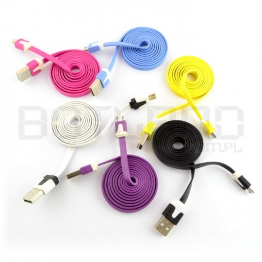 Rainbow microUSB B Kabel - 1m - verschiedene Farben