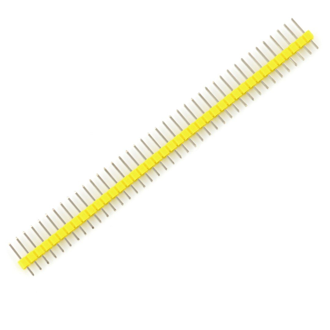 Goldpin-Stecker 1x40, gerade, Raster 2,54 mm - gelb