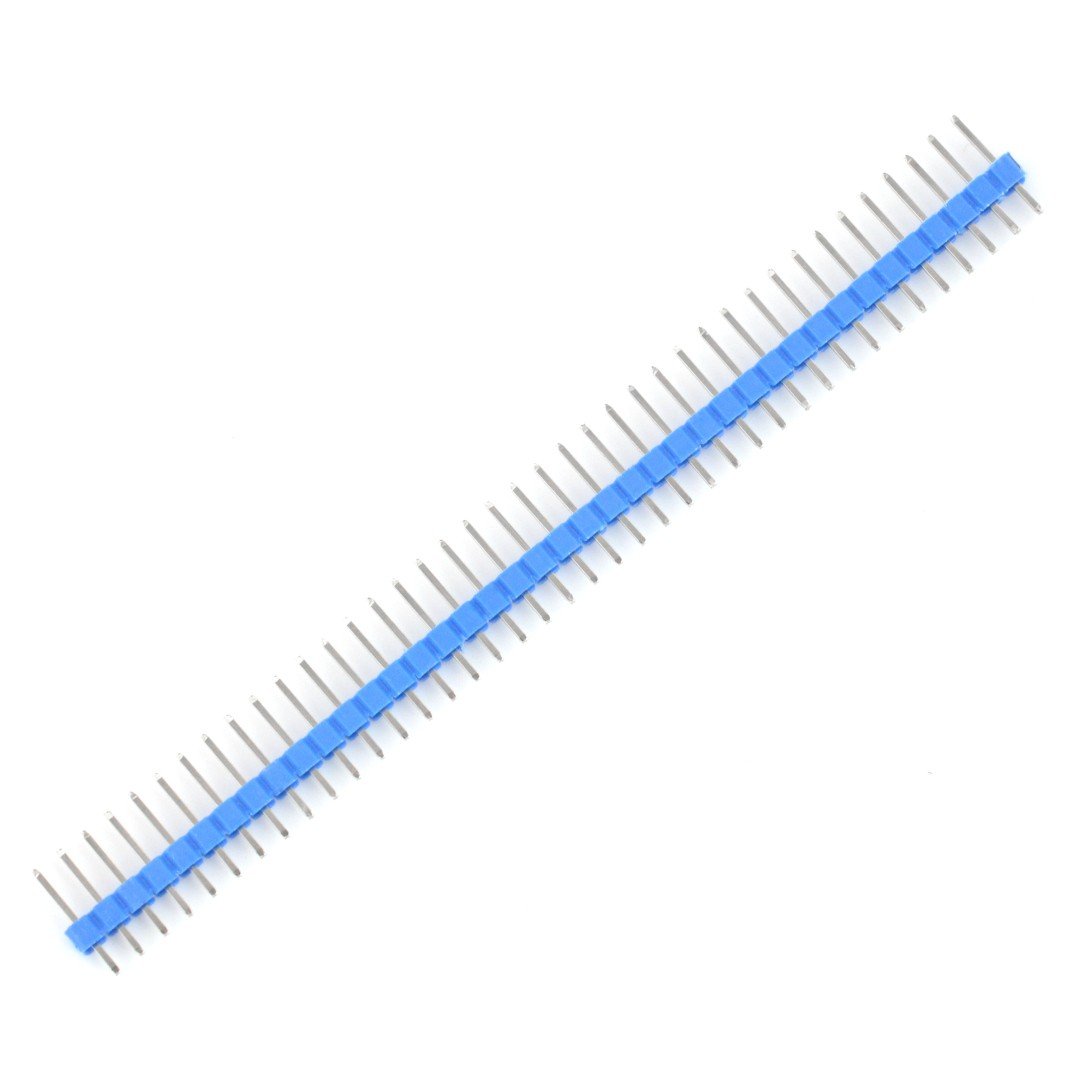 Goldpin-Stecker 1x40, gerade, Raster 2,54 mm - blau
