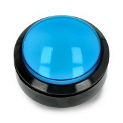 Druckknopf 6cm - blau - flach