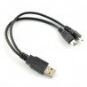 USB 2in1 miniUSB Adapter, microUSB - 20cm - zdjęcie 1