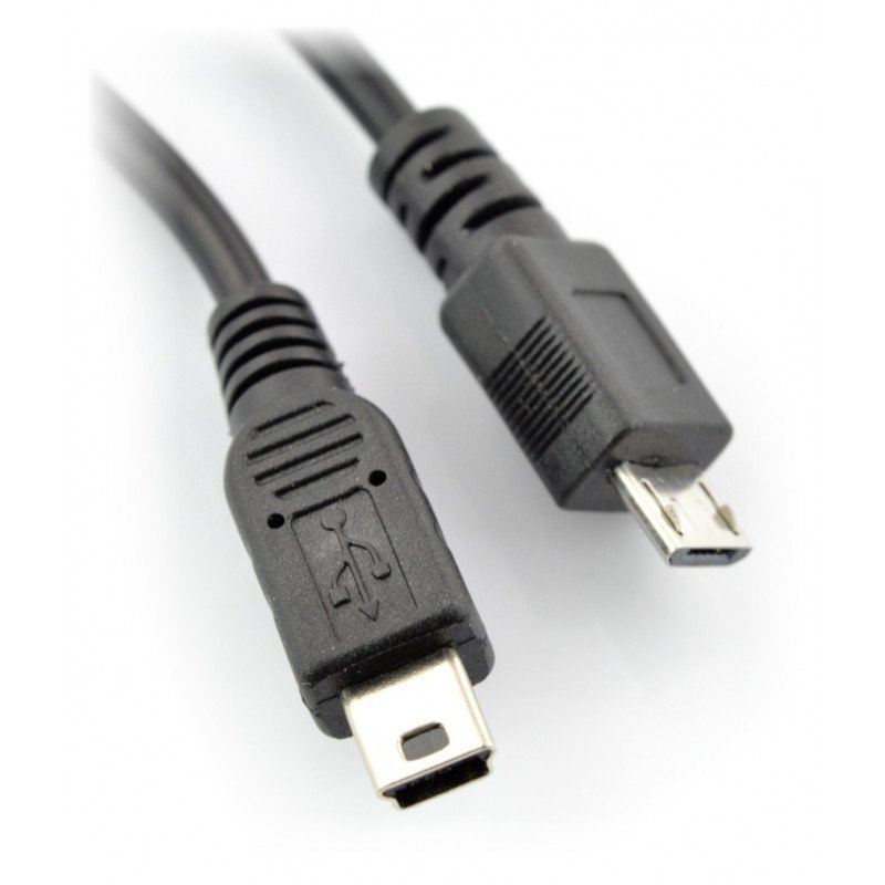 USB 2in1 miniUSB Adapter, microUSB - 20cm