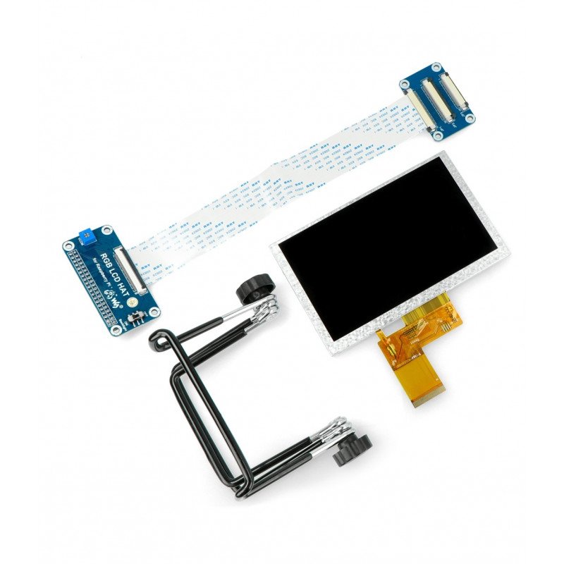 Waveshare DPI-Bildschirm - LCD IPS 5 '' 800x480px für Raspberry Pi 4B / 3B + / 3B / Zero
