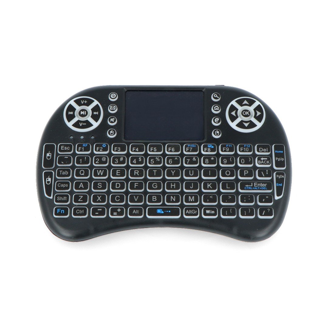 RGB K800I kabellose Mini-Tastatur + Mini Key Touchpad – schwarz