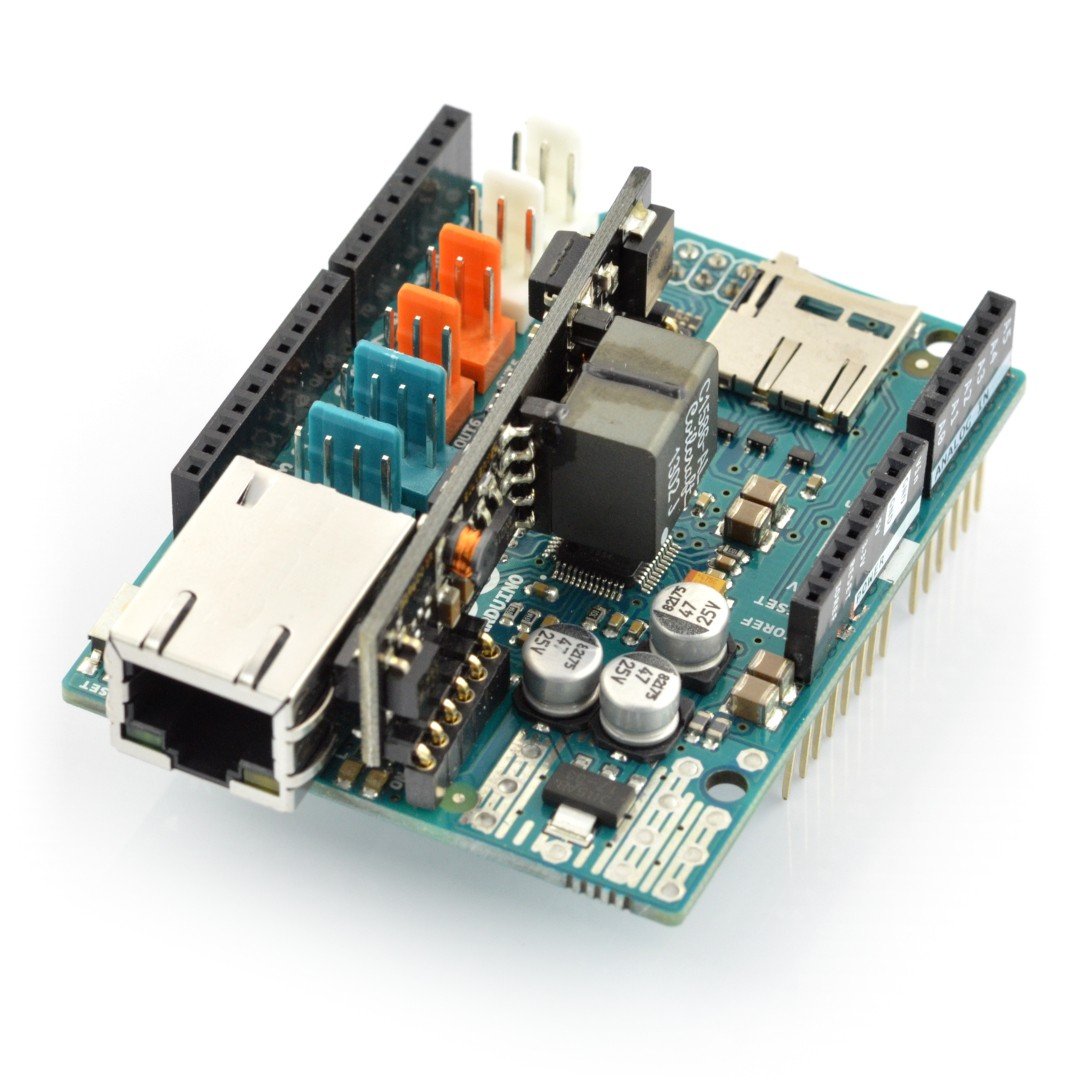 Arduino Ethernet Shield 2 mit einem microSD + PoE-Kartenleser