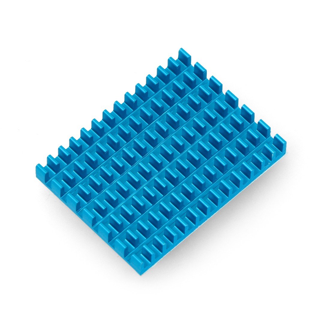 Kühlkörper 40x30x5mm für Raspberry Pi 4 mit Wärmeleitband - blau