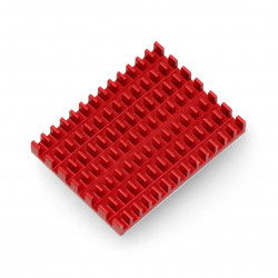 Kühlkörper 40x30x5mm für Raspberry Pi 4 mit Wärmeleitband - rot