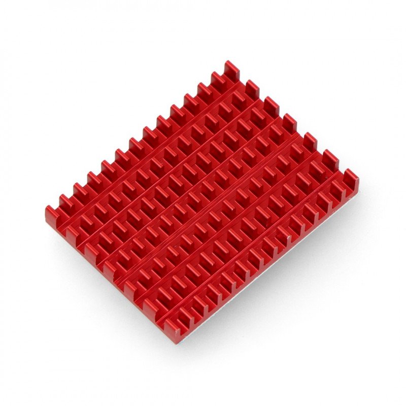 Kühlkörper 40x30x5mm für Raspberry Pi 4 mit Wärmeleitband - rot
