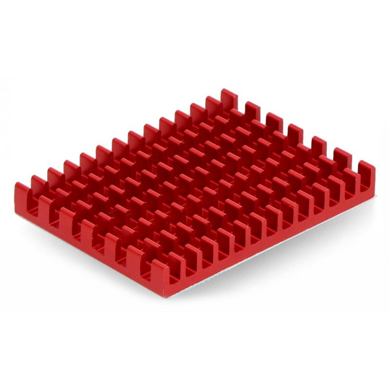 Kühlkörper 40x30x5mm für Raspberry Pi 4 mit Wärmeleitband - rot