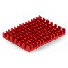 Kühlkörper 40x30x5mm für Raspberry Pi 4 mit Wärmeleitband - rot - zdjęcie 3