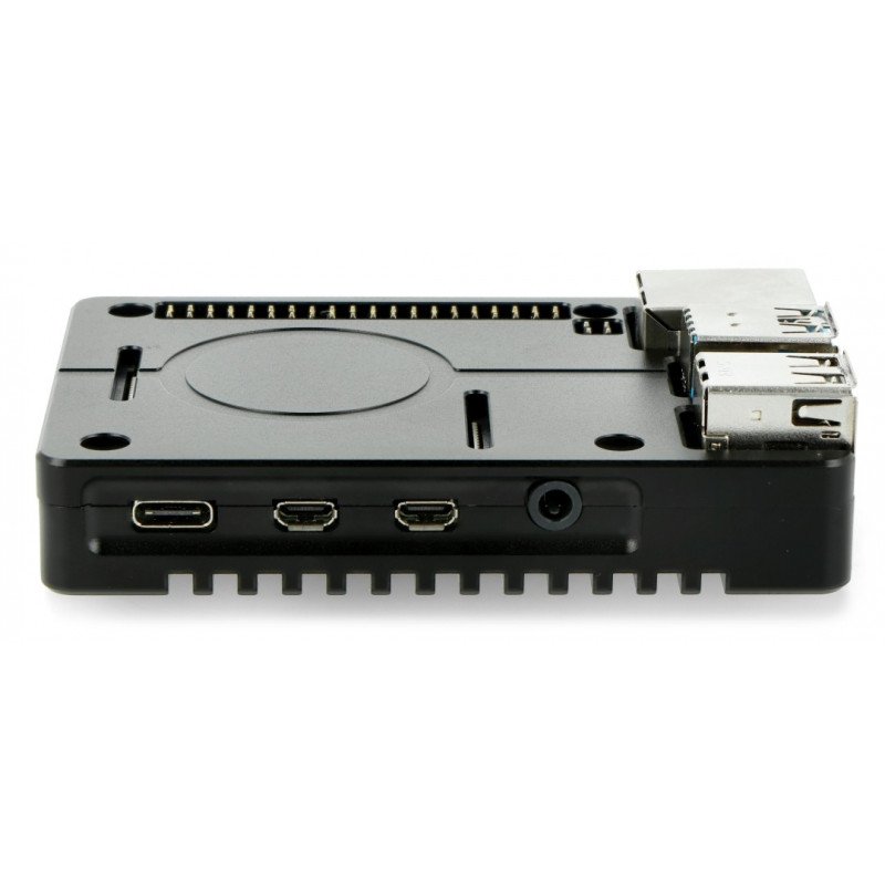 Raspberry Pi Modell 4B Gehäuse - Aluminium - LT-4BA05 - schwarz