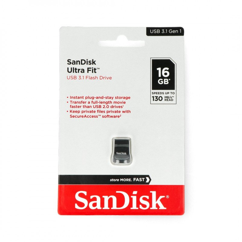 SanDisk Ultra Fit - USB 3.0 Pendrive 16 GB