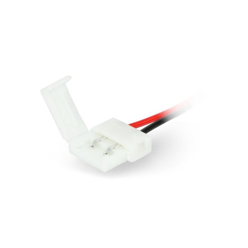 Stecker für LED-Streifen und Streifen 10 mm 2-polig mit einer Klemme - 15 cm