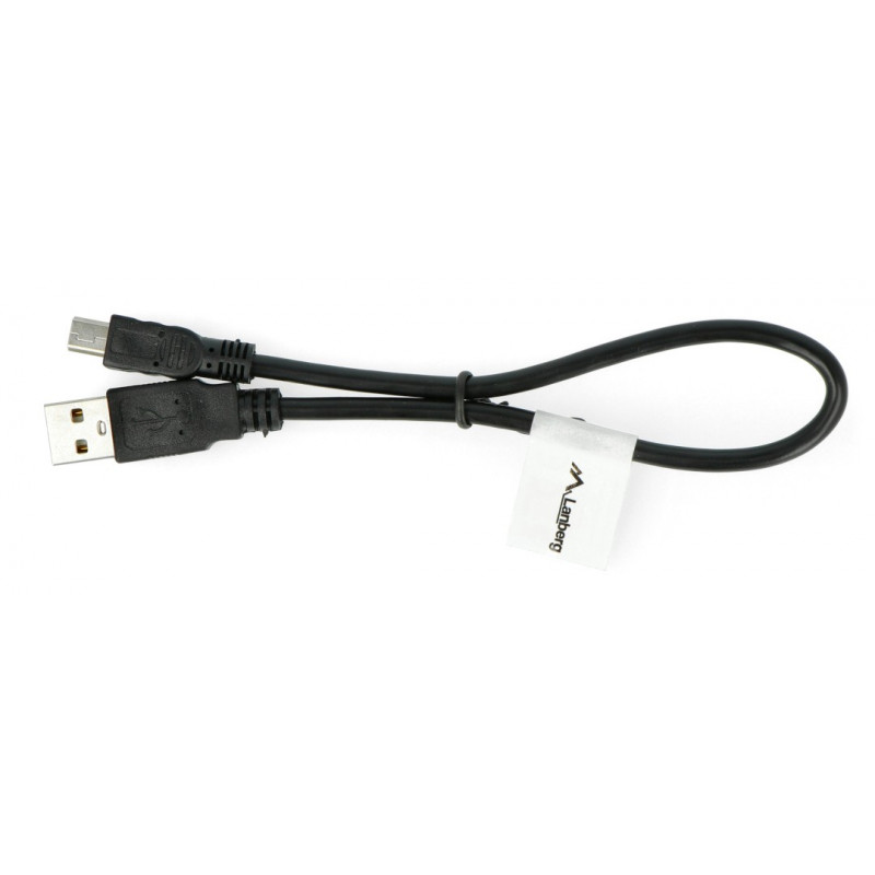MiniUSB-Kabel B - A 2.0 Lanberg 0,3 m - schwarz