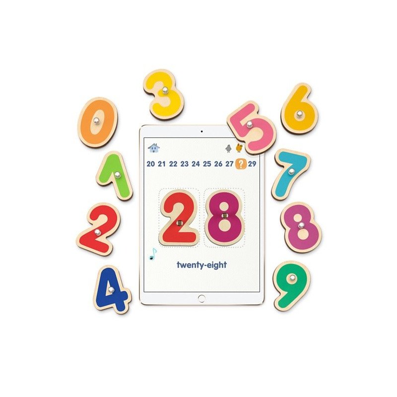 Marbotic Smart Numbers - Lernspiel mit Holzzahlen für das Tablet
