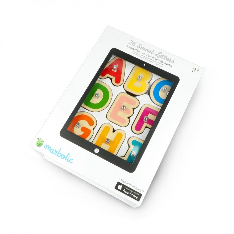 Marbotic Smart Letters - Lernspiel mit Holzbuchstaben für ein Tablet