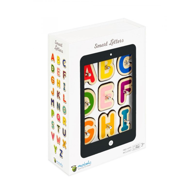 Marbotic Smart Letters - Lernspiel mit Holzbuchstaben für ein Tablet