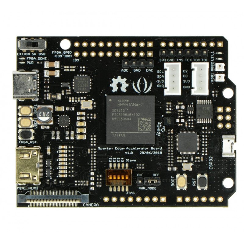 Spartan Edge Accelerator Board – FPGA-Schild mit ESP32 für Arduino