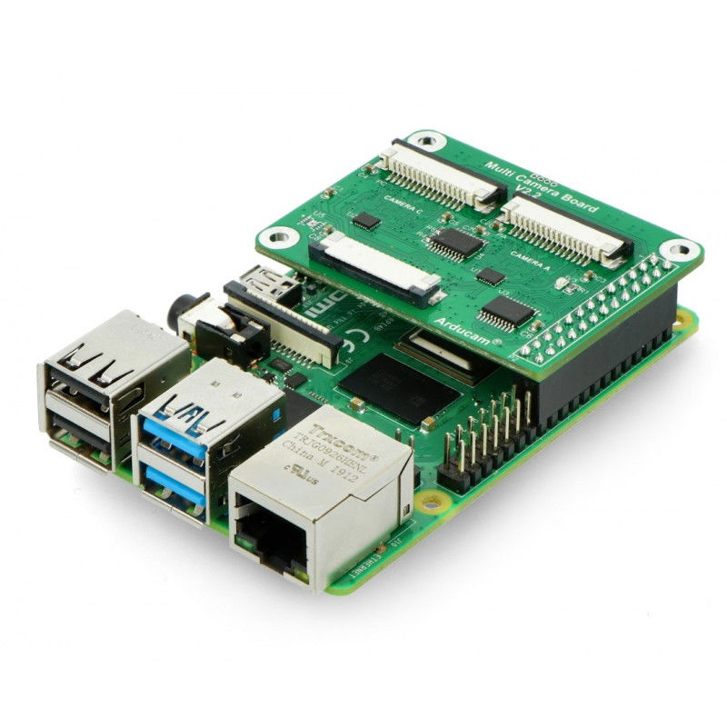 Multi-Kamera-Adaptermodul v2.2 - Kamera-Hub für Raspberry Pi 4 / 3B / 3B +