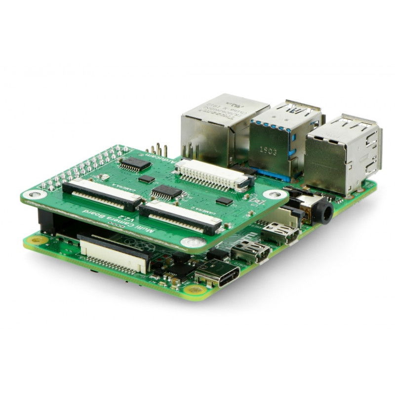 Multi-Kamera-Adaptermodul v2.2 - Kamera-Hub für Raspberry Pi 4 / 3B / 3B +