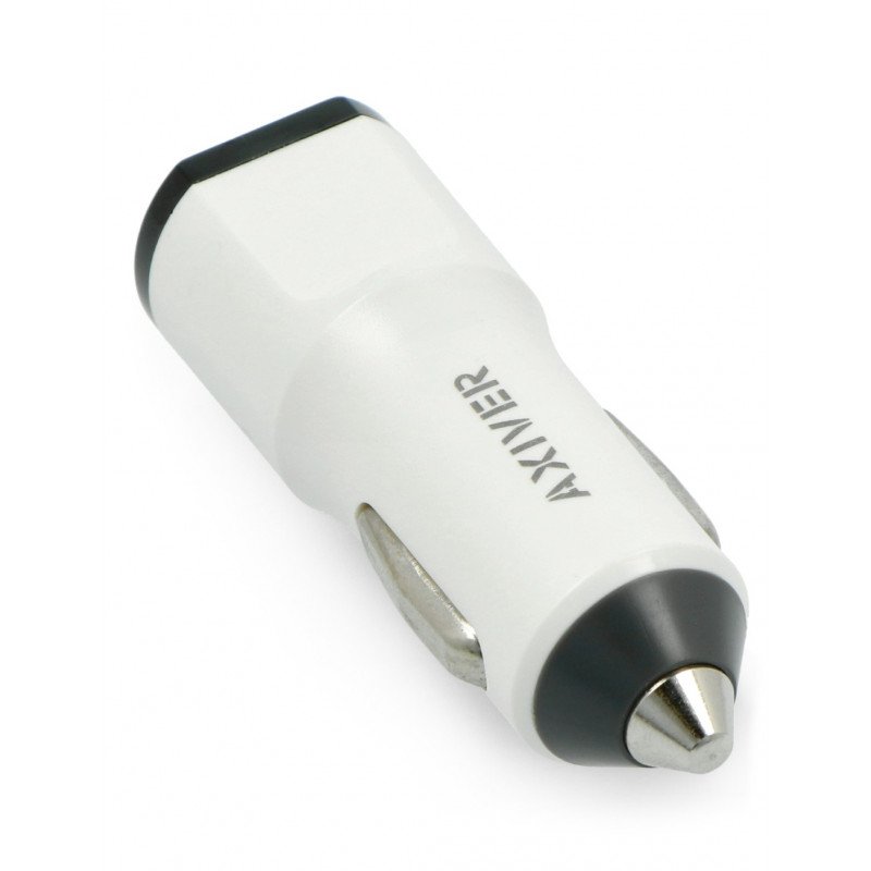 Axiver Autoladegerät - 2x USB - 3,5A 5V / 12V / 24V - weiß